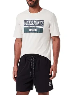 Bestseller A/S Męskie szorty dresowe Jpstcapsule Text Sweat Shorts GMS Mc, czarny, S - Spodenki damskie - miniaturka - grafika 1
