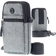 Nerki - TORBA MĘSKA NA RAMIĘ DO PASKA SASZETKA SPORTOWA MIEJSKA ORGANZER SZARY - miniaturka - grafika 1