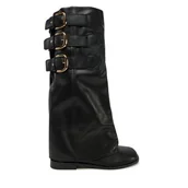 Kozaki damskie - Kozaki Naked Wolfe Anchor 00007 Czarny - miniaturka - grafika 1