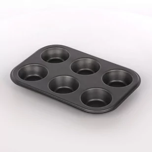 Altom FORMA BLACHA DO MUFFINÓW 6-GNIAZDOWA NON-STICK SZARA (990-57) 5902882002415 - Formy do ciast - miniaturka - grafika 1