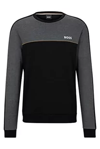 BOSS Męska bluza dresowa z mieszanki bawełny z haftem z logo, czarny (Black1), S - Bluzy męskie - miniaturka - grafika 1