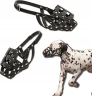 Kagańce dla psów - DOGGY S KAGANIEC SKÓRZANY CZARNY - miniaturka - grafika 1