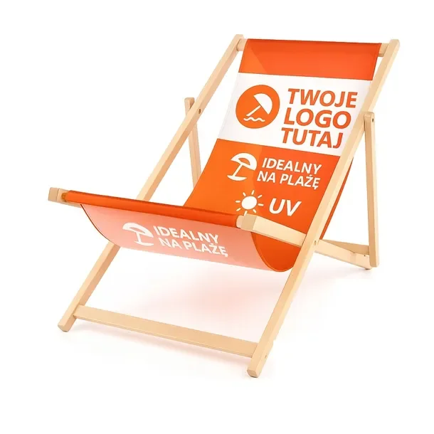 Leżak Drewniany Leżaki Plażowe Reklamowy Twoim Logo Dowolny Wzór