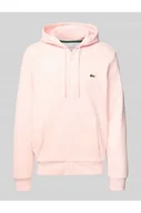 Bluzy męskie - Bluza rozpinana o kroju regular fit z mieszanki bawełny - Lacoste - miniaturka - grafika 1