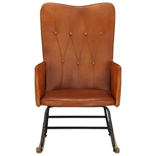 Fotel bujany, jasnobrązowy, skóra naturalna Lumarko - Fotele - miniaturka - grafika 3