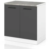 Szafki kuchenne - Szafka Kuchenna Stojąca Z Blatem Modułowa 80cm Spremium Szary Mat - miniaturka - grafika 1