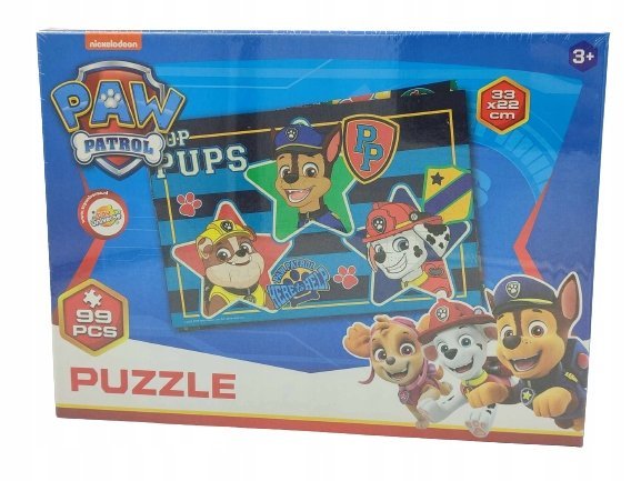 Psi Patrol Puzzle Marshall Chase Rubble 33x22cm 99 elementów