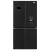 Lodówki - Sharp SJ-NFA35IHDBD-EU No Frost 179cm Czarna Side by Side Podajnik wody Advanced Fresh - miniaturka - grafika 1