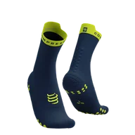 Skarpetki sportowe męskie - COMPRESSPORT Skarpetki do biegania wysokie ProRacing Socks V4 blues/green sheen - miniaturka - grafika 1