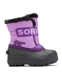 Buty dla dziewczynek - Sorel Śniegowce Snow Commander™ 2114101514 Fioletowy - miniaturka - grafika 1