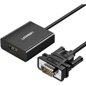Adaptery i przejściówki - UGREEN Konwerter UGREEN HDMI do VGA + jack 3,5mm, 30 cm - miniaturka - grafika 1