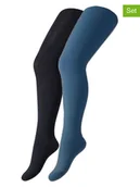 Rajstopy dziecięce - camano Rajstopy (2 pary) w kolorze niebieskim i czarnym - miniaturka - grafika 1