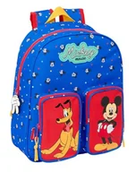 Plecaki szkolne i tornistry - Safta MICKEY MOUSE GOOD DAY plecak dziecięcy, idealny dla dzieci w różnym wieku, wygodny i wszechstronny, jakość i wytrzymałość, 28 x 10 x 34 cm, Niebieski, M, Casual - miniaturka - grafika 1