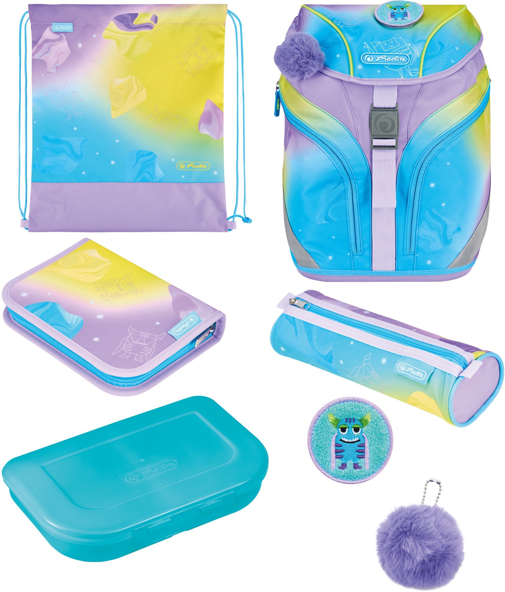 Herlitz Grundschulrucksack SoftLight GREENline Little Monste