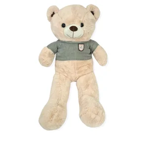 Miś pluszowy przytulanka pluszak w sweterku 80 cm beżowy - Maskotki i pluszaki - miniaturka - grafika 1
