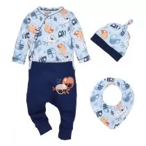 Nini Komplet niemowlęcy: body, spodnie, czapka, apaszka 0-3 miesiące, rozmiar 56 - Komplety dla niemowląt - miniaturka - grafika 1
