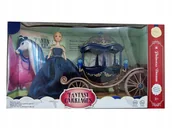 Domki dla lalek - ZESTAW NA BATERIE LALKA Z KARETĄ I KONIKIEM SUKIENKA BALOWA - miniaturka - grafika 1