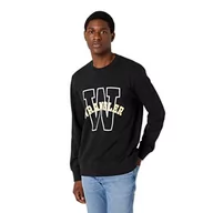 Bluzy męskie - Wrangler Męska bluza graficzna Crew Sweater, Faded Black, rozmiar 4XL, Faded Black, 4XL - miniaturka - grafika 1