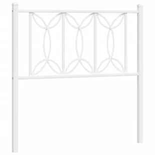 vidaXL Metalowe wezgłowie, białe, 75 cm - Inne meble do sypialni - miniaturka - grafika 1