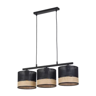 Lampa wisząca z czarno-słomkowymi abażurami TK 4769 z serii PAGLIA NEW - Lampy sufitowe - miniaturka - grafika 1