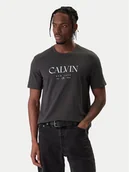 Koszulki męskie - Calvin Klein T-Shirt LV04RE807G Szary Regular Fit - miniaturka - grafika 1