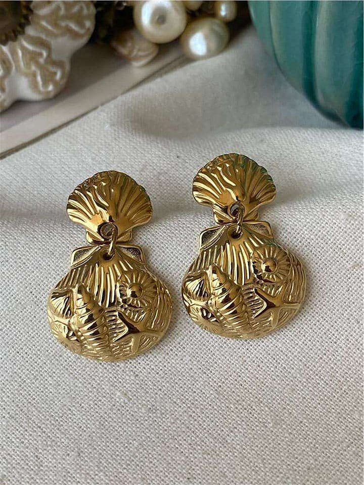 Luseera Pozłacane kolczyki-wkrętki