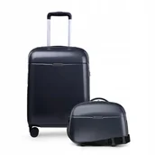 Walizki - PUCCINI Zestaw WALIZEK Podróżnych Kabinowa + Kuferek PC Poliwęglan 2w1 - miniaturka - grafika 1