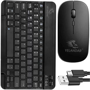 Zestaw Klawiatura + Myszka bezprzewodowa mysz do laptopa PC Bluetooth AN-030 cicha slim Czarna - Zestawy myszka + klawiatura - miniaturka - grafika 1