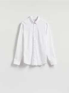 Reserved - Bawełniana koszula super slim fit - biały - Koszule męskie - miniaturka - grafika 1