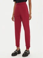 Spodnie sportowe damskie - Hugo Spodnie dresowe Nelfinia 50522417 Czerwony Regular Fit - miniaturka - grafika 1