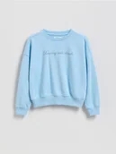 Bluzy dla dziewczynek - Reserved - Bluza z nadrukem - jasnoniebieski - miniaturka - grafika 1
