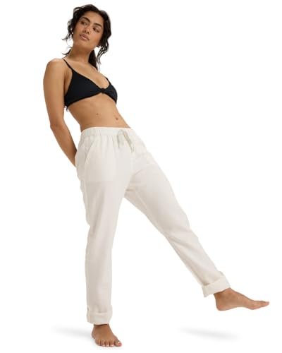 Roxy Damskie spodnie On The Seashore - Linen Cargo Trousers for Women