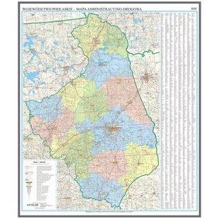 EkoGraf, Województwo podlaskie mapa ścienna na podkładzie do wpinania - pinboard, 1:200 000 - Mapy i plansze edukacyjne - miniaturka - grafika 1