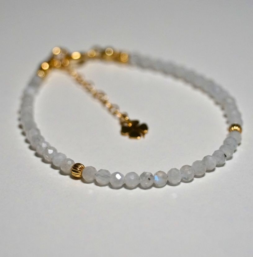 Bransoletka Szczęścia Kamień Księżycowy 3mm - Crystals Break 2 Rozmiary