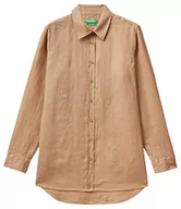 Koszule damskie - United Colors of Benetton Koszula damska, Beżowy 193, M - miniaturka - grafika 1