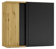 Szafki kuchenne - Szafka narożna górna dąb artisan + czarny K5-L21 - miniaturka - grafika 1