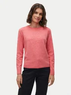 Swetry damskie - Vero Moda Sweter Doffy 10201022 Czerwony Regular Fit - miniaturka - grafika 1