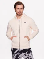 Bluzy męskie - Alpha Industries Bluza Basic Zip 118342 Beżowy Regular Fit - miniaturka - grafika 1