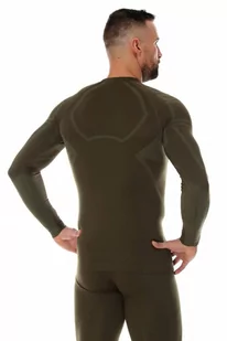 Brubeck - Bluza termoaktywna Ranger Protect - Długi rękaw - Khaki - LS14210 - Bluzy sportowe męskie - miniaturka - grafika 3