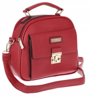 Torebki damskie - Torebka Damska kuferek damski Listonoszka elegancka mała CH8839 Czerwona - miniaturka - grafika 1