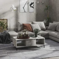 Ławy i stoliki kawowe - vidaXL Stolik kawowy betonowy szary 103,5x60x35 cm Materiał drewnopochodny - Stolik kawowy - Stoliki kawowe - Stoliki kawowe - Stoliki kawowe - miniaturka - grafika 1