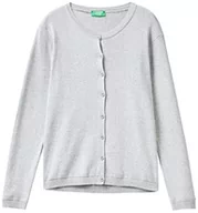 Swetry damskie - United Colors of Benetton kardigan damski, Szary melanż średni 501, L - miniaturka - grafika 1