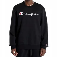 Bluzy męskie - BLUZA męska CHAMPION 220254-KK0012 bez kaptura czarna bawełniana M - miniaturka - grafika 1