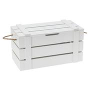 Pudełka i szkatułki - Pudełko z pokrywą drewniane białe - miniaturka - grafika 1