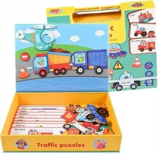 Układanka magnetyczna pojazdy - Smily Play - Zabawki interaktywne dla dzieci - miniaturka - grafika 1