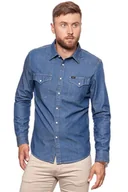 Koszule męskie - Lee, Koszula męska, Western Shirt Deep Indigo L644Bips, rozmiar S - miniaturka - grafika 1