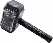 Dodatki do strojów karnawałowych - Korbi MŁOT THORA MJOLNIR AVENGERS THOR 25cm SREBRNY - miniaturka - grafika 1