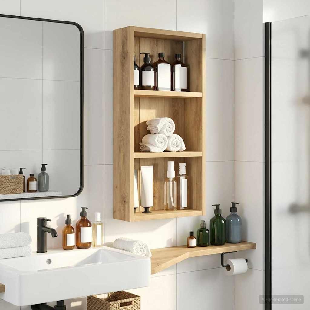 vidaXL vidaXL Szafka ścienna łazienkowa Dąb rzemieślniczy 30 x 10 x 60,5 cm