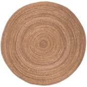 Dywany - Dywan okrągły Wicker naturalny okrągły 100 cm brązowy - miniaturka - grafika 1