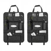 Akcesoria do fotelików - ORGANIZER PRZYBORNIK NA FOTEL SAMOCHODU FILCOWY ZESTAW 2 SZTUK - miniaturka - grafika 1